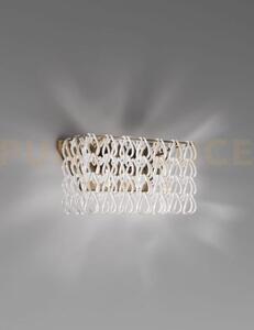 Minigiogali applique a parete 2 bianco montatura bronzo opaco 2 luc