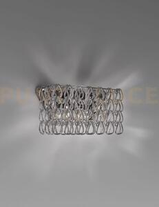 Minigiogali applique a parete 2 cristallo argento montatura cromo l
