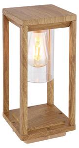 Lampada da esterno, lampada da parete, alluminio, aspetto legno, altezza 35 cm