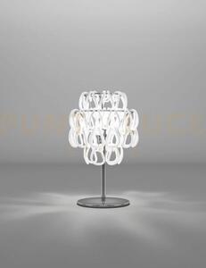 Minigiogali lampada da tavolo bianco montatura cromo lucido 1 luce 