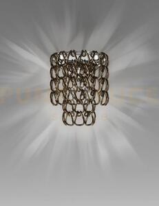 Minigiogali applique a parete cristallo bronzo montatura cromo luci