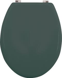 MSV Sedile WC Coperchio del WC Anima in legno MDF "verde scuro" Cerniere in acciaio inox - qualità elevata e stabile