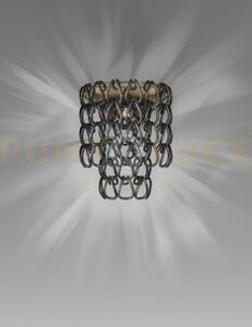 Minigiogali applique a parete nero montatura bronzo opaco 1 luce at