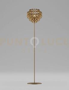 Minigiogali lampada da terra cristallo oro montatura bronzo opaco 1