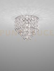Minigiogali lampadario a soffitto 50 cristallo argento montatura cr