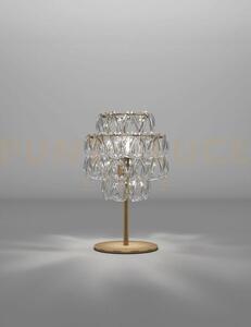 Minigiogali lampada da tavolo cristallo trasparente montatura bronz