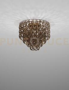 Minigiogali lampadario a soffitto 50 cristallo bronzo montatura bro