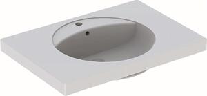 Lavabo Keramag Preciosa 124280, 80x55cm KeraTect bianco con foro per rubinetto, con sfioratore 124280600