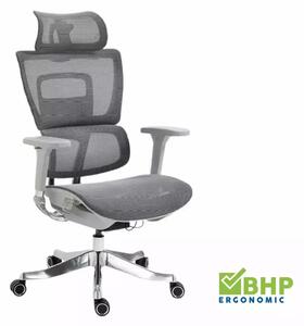 Sedia da ufficio Winner Lux ergonomica grigia – 64x51x114 cm