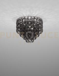 Minigiogali lampadario a soffitto 50 nero montatura cromo lucido 4 