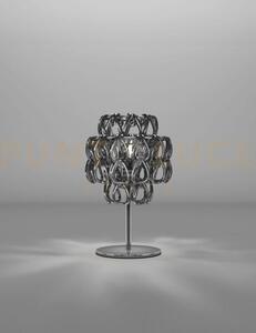 Minigiogali lampada da tavolo cristallo nickel nero montatura cromo
