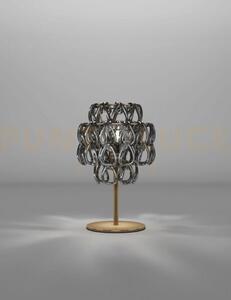 Minigiogali lampada da tavolo cristallo nickel nero montatura bronz
