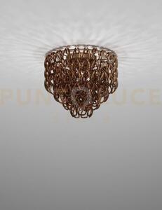 Minigiogali lampadario a soffitto 50 cristallo rame montatura bronz