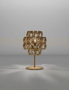 Minigiogali lampada da tavolo cristallo oro montatura bronzo opaco 