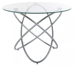 Tavolo Orbit in vetro e metallo cromato – Ø100x75 cm