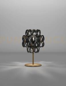Minigiogali lampada da tavolo nero montatura bronzo opaco 1 luce at