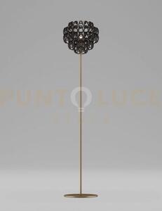 Minigiogali lampada da terra nero montatura bronzo opaco 1 luce att
