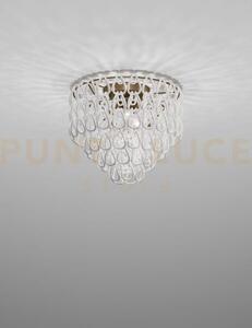 Minigiogali lampadario a soffitto 50 bianco montatura bronzo opaco 