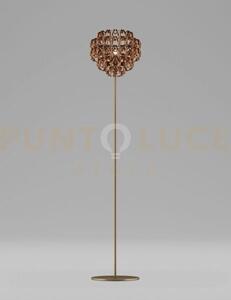 Minigiogali lampada da terra cristallo rame montatura bronzo opaco 