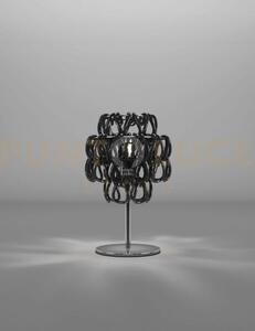 Minigiogali lampada da tavolo nero montatura cromo lucido 1 luce at