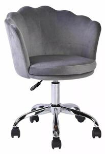 Sedia da ufficio Rose Velvet grigia – 56x41x74 cm