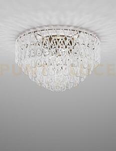 Minigiogali lampadario a soffitto 80 bianco montatura bronzo opaco 