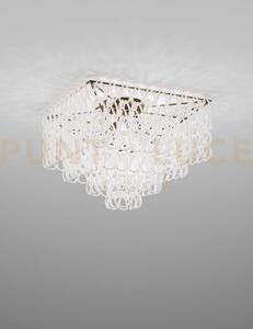 Minigiogali lampadario a soffitto 65q bianco montatura bronzo opaco