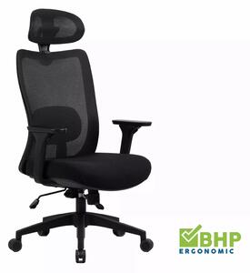 Sedia da ufficio Q-724H nera – 62x49x122 cm