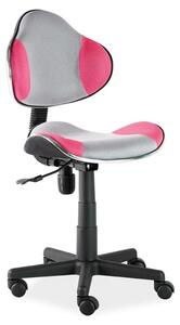 Sedia da ufficio Q-G2 rosa e grigia – 48x41x84 cm