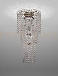 Minigiogali lampadario a soffitto ca3 cristallo argento montatura b