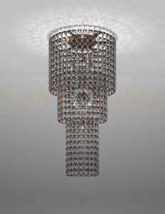 Minigiogali lampadario a soffitto ca3 cristallo nickel nero montatu