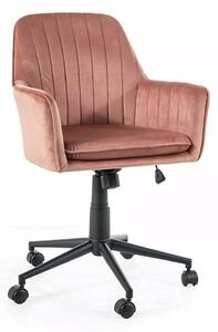 Sedia da ufficio Q-886 Velvet rosa antico – 58x44x83 cm
