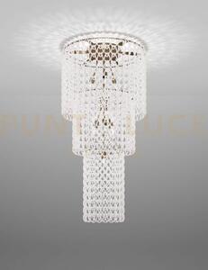 Minigiogali lampadario a soffitto ca3 bianco montatura bronzo opaco