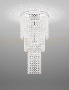 Minigiogali lampadario a soffitto ca3 bianco montatura cromo lucido