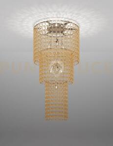 Minigiogali lampadario a soffitto ca3 cristallo ambra montatura cro