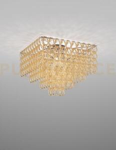Minigiogali lampadario a soffitto 65q cristallo ambra montatura cro