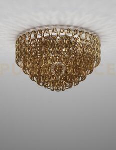 Minigiogali lampadario a soffitto 80 cristallo oro montatura cromo 