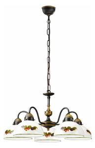 Kolarz 731.85.121 - Lampadario a sospensione con catena NONNA 5xE27/75W/230V uva/fragole
