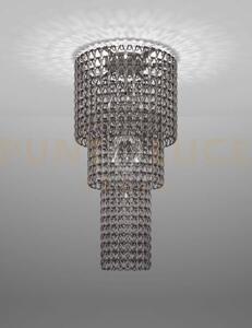 Minigiogali lampadario a soffitto ca3 cristallo nickel nero montatu