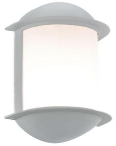 Applique a LED, fusione di alluminio, argento, bianco, H 22 cm