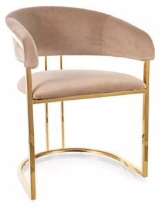 Sedia Tulipe Velvet beige – 56×46×77 cm