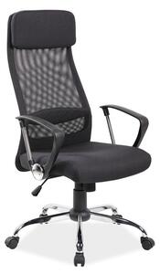Sedia da ufficio Q-345 nera – 62x49x118 cm