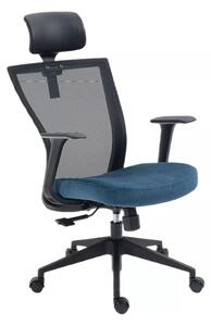 Sedia da ufficio Q-328H blu e nera – 62x48x97 cm