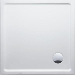 Piatto doccia quadrato Duravit SLIMLINE STARCK con antiscivolo 1000 x 1000 x 50 mm bianco