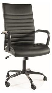 Sedia da ufficio Q-306 in similpelle nera – 58×51×106 cm