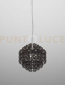 Minigiogali sospensione 50 nero montatura cromo lucido 3 luci attac