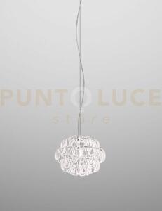Minigiogali sospensione 35 bianco montatura cromo lucido 1 luce att