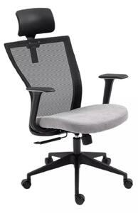 Sedia da ufficio Q-328H grigia e nera – 62x48x97 cm