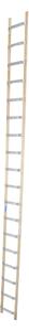 STABILO Scala da tetto in alluminio e legno, 1x18 pioli, 804259