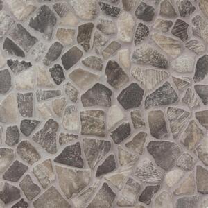 Primaflor PVC TRONTO - Stone Siena - 2,00m x 5,00m - al metro - Pavimento vinilico in mosaico di pietra per cucina, soggiorno e bagno, pavimento di alta qualità, superficie antiscivolo